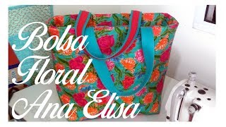 Sacola ou Bolsa de Tecido  A Zipperer lined tote bag [upl. by Eyatnod]