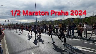 12 Maraton Praha 642024 Prague Half Marathon celý Start závodu [upl. by Thinia]