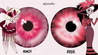 Eyes with Rosie and Mimzy colors palette  Hazbin Hotel [upl. by Darryn]