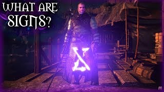 Witcher 3  What Are Signs  Witcher Lore amp Mythology [upl. by Ennaillij626]