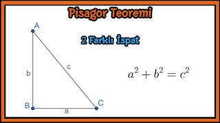 PİSAGOR TEOREMİ 2 FARKLI İSPATI [upl. by Akeit]