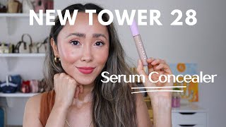 NEW BEST CONCEALER EVER Tower 28 Hydrating Serum Concealer [upl. by Huesman860]