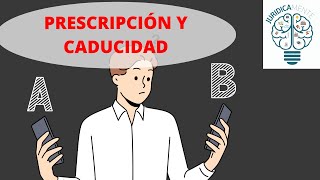 PRESCRIPCIÓN Y CADUCIDAD [upl. by Buffo]