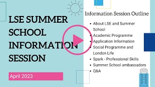 LSE Summer School 2023 Information Session  April 2023 [upl. by Ver]