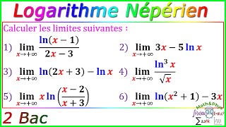 Fonction Logarithme Népérien  Limite Logarithme Népérien  2 Bac  Exercice 18 [upl. by Opportina]