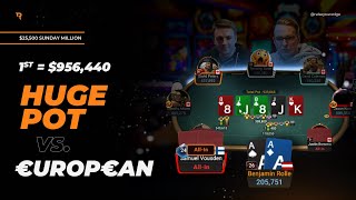 HUGE POT Vs €urop€an In The 25500  Twitch Poker Highlights [upl. by Tamas]