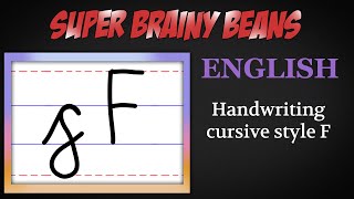 Lower amp Upper case f in cursive  English Handwriting [upl. by Nicholl]