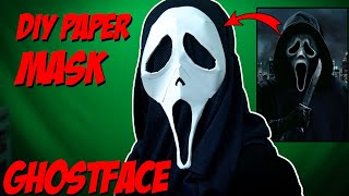 DIY paper GHOSTFACE Mask for Halloween  How to make Halloween Mask [upl. by Buchanan853]