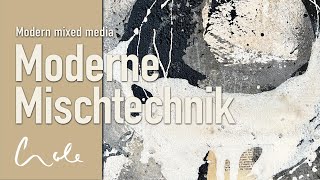 Abstrakte Acrylmaltechnik mit Textur auf Leinwand [upl. by Enylhsa]