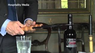 How to open a bottle of Vintage Port with a feather [upl. by Harri]