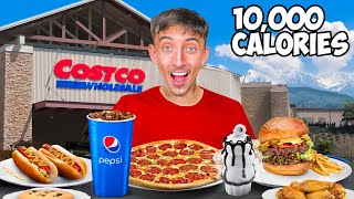 Eating The ENTIRE Costco Food Court Menu 10000 Calories [upl. by Tlaw886]