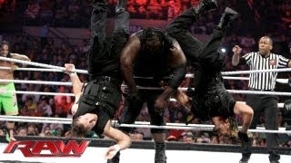 Mark Henry amp The Usos vs The Shield Raw July 29 2013 [upl. by Mersey531]