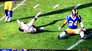 Marquise Goodwin gets absolutely rocked by Blake Countess Gets carted off field [upl. by Alliw]