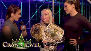 Liv Morgan states her case as greatest Womens World Champion Crown Jewel 2024 exclusive [upl. by Yasnil]