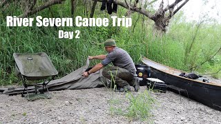 Canoe Trip on the River Severn  Day 2 Island Beach Wild Camp WW2 Aircraft Wreckage [upl. by Nodnol]