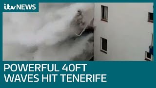 Holidaymakers evacuated as Tenerife struck by 40ft high waves  ITV News [upl. by Sanderson]