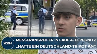 LAUF AN DER PEGNITZ Messerattacke im DeutschlandTrikot Polizei erschießt mutmaßlichen Angreifer [upl. by Ecirahs294]