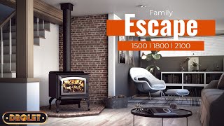 Drolet Escape 1800 EPA Wood Stove – Fire Screen Option [upl. by Ursal285]