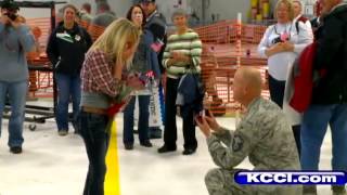 Airman surprises girlfriend on return home [upl. by Sinclare]