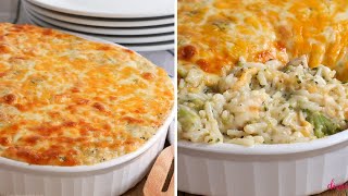 Cheesy Chicken Broccoli Rice Casserole  FromScratch [upl. by Nancey]