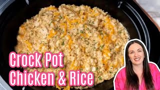 The Best Crock pot Chicken and Rice Recipe [upl. by Ahsai201]