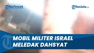 Masuk Jebakan Militan Palestina Momen Mobil Militer Israel Meledak Dahsyat saat Serang Jenin [upl. by Bow]