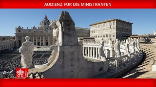 Audienz für die Ministranten 30 Juli 2024 Papst Franziskus [upl. by Aihsenod161]