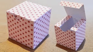 DIY Boite Cadeau en papier  Comment faire une boite carrée [upl. by Enirahtac]