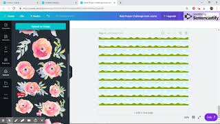 How to make your Own Floral Washi Tape in Canva [upl. by Ttenyl]