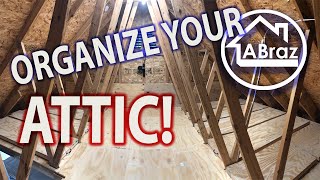 Organize Your Attic Easy DO IT YOURSELF Attic Storage Solution ABraz House [upl. by Nica]