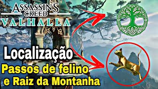 Assassins Creed Valhalla Localização dos Passos de um Felino e Raiz da Montanha Forjando um Laço [upl. by Eceinhoj]