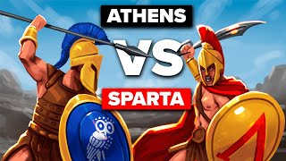 ATHENS vs SPARTA  The Peloponnesian War Explained [upl. by Wilser432]