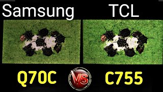 Samsung Q70C Vs TCL C755 side by side comparison 💥 by Shahryar Review 2024 [upl. by Herc]