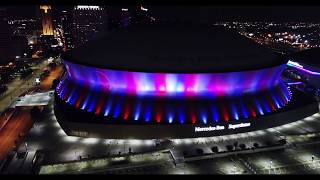 New Orleans Superdome amp Smoothie King Center  Night [upl. by Niwdog54]