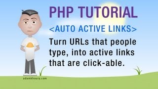 PHP Active Clickable Link Function pregreplace Programming Tutorial [upl. by Anialem]