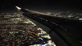 Clear Night American A319112 landing in Philadelphia [upl. by Blackmore268]