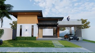 Small House Design Idea with roofdeck 12x96meters [upl. by Norabel]