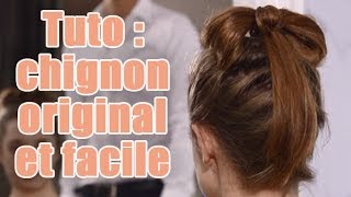 Tuto Coiffure Comment réaliser un chignon facile pour un mariage [upl. by Ynnhoj]