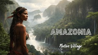 Native Amazonians  Part 3  Rainforest Villages  Peaceful Pan Flute  Relaxing Music [upl. by Ahasuerus952]