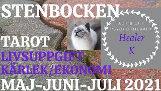 Stenbocken ♑️ MajJuniJuli 2021 Livsuppgift Kärlek Ekonomi Tarot  Medium K [upl. by Reginnej618]