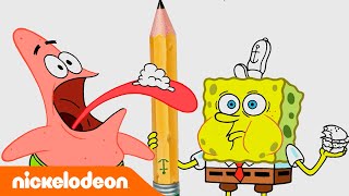 SpongeBob  SpongeBob e Patrick sono intrappolati nella Dimensione Scarabocchio  Nickelodeon Italia [upl. by Ahsinehs235]