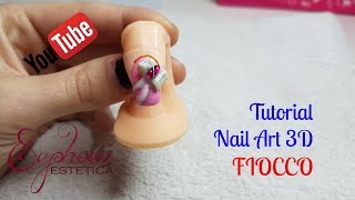 TUTORIAL RICOSTRUZIONE UNGHIE IN ACRILICO MESAUDA amp NAIL ART 3D fiocco [upl. by Adnik952]