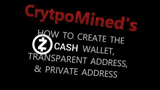 ZCash Wallet and Address How To Create Your Transparent taddr and Pivate zaddr ZEC [upl. by Aipmylo]