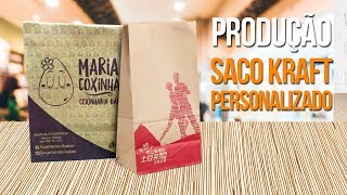 Produção de Saco Kraft Personalizado [upl. by Garibold]