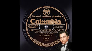 Ben Selvin and Orchestra 1927 quotAre You Lonesome Tonightquot in VIVID HD [upl. by Ainola]