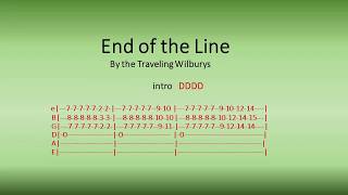 End of the Line by the Traveling Wilburys  Easy chords and lyrics [upl. by Australia249]