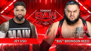 Jey Uso Vs Bronson Reed  WWE Raw 29012024 En Español [upl. by Ralina827]