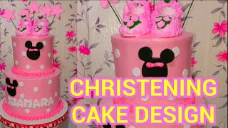 CHRISTENING CAKE DESIGN  BOILED ICING FONDANT FINISH [upl. by Malina]