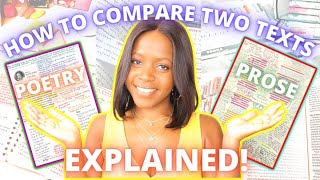 HOW TO COMPARE TWO POEMS OR TWO TEXTS IN A GCSE ESSAY GRADE 9 MODEL ANSWER FRAMEWORK amp EXPLANATION [upl. by March]