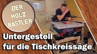 Untergestell für die Tischkreissäge  GTS 10 XC Unterschrank mit Holzverbindung [upl. by Nali796]